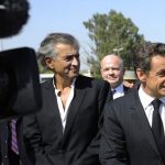 Nicolas Sarkozy et Bernard-Henri Lévy à Tripoli après la chute de Kadhafi. D. R.